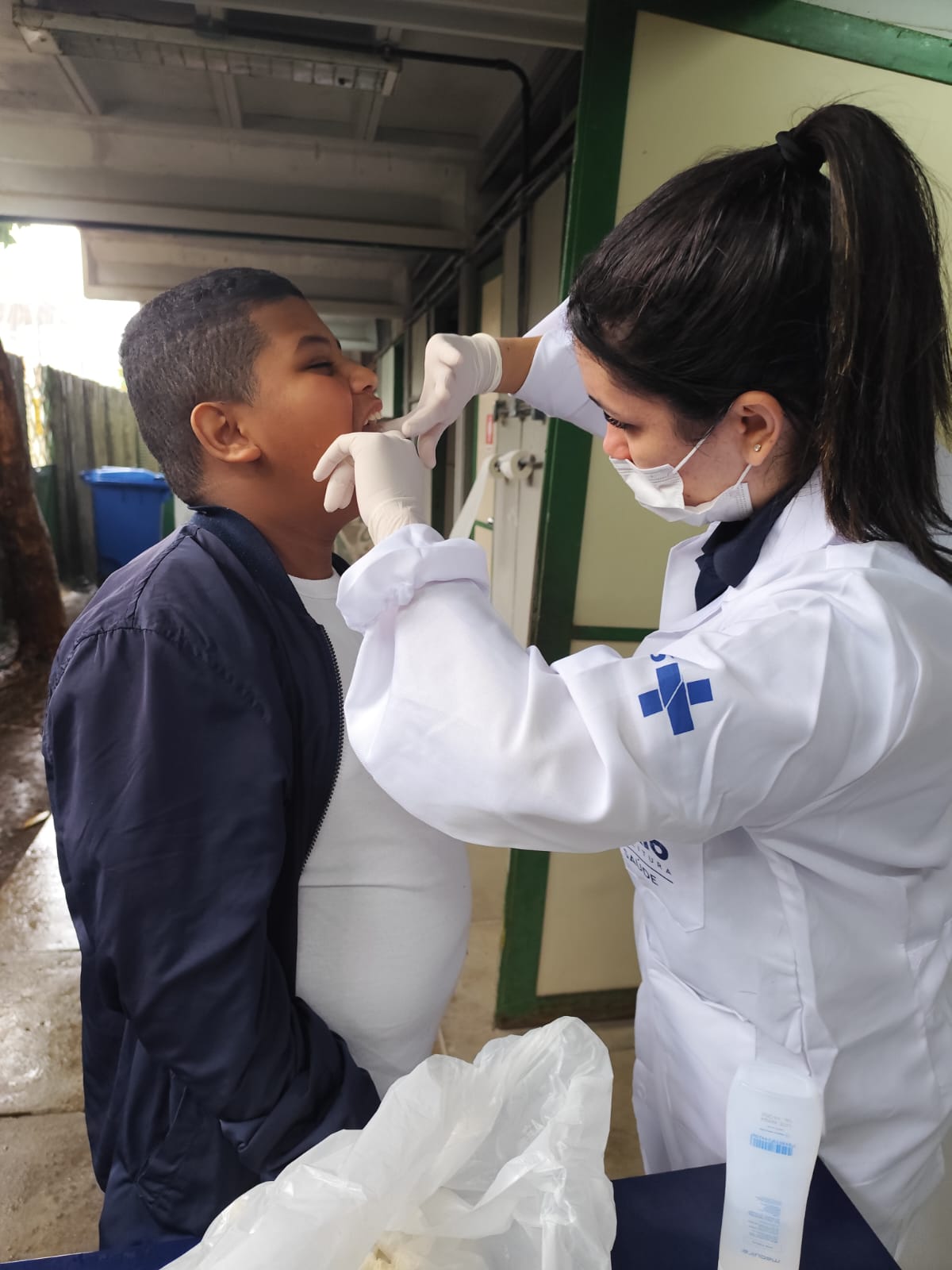 Programa Saúde na Escola (PSE) com a equipe Laboriaux na Escola Municipal Abelardo Chacrinha Barbosa – CMS Dr. Albert Sabin