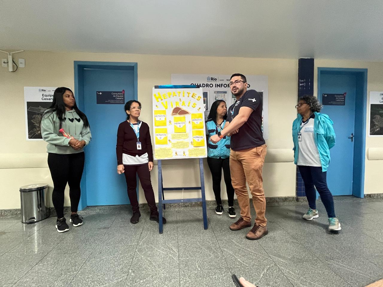 Sala de Espera – Julho Amarelo – CMS Dr. Albert Sabin