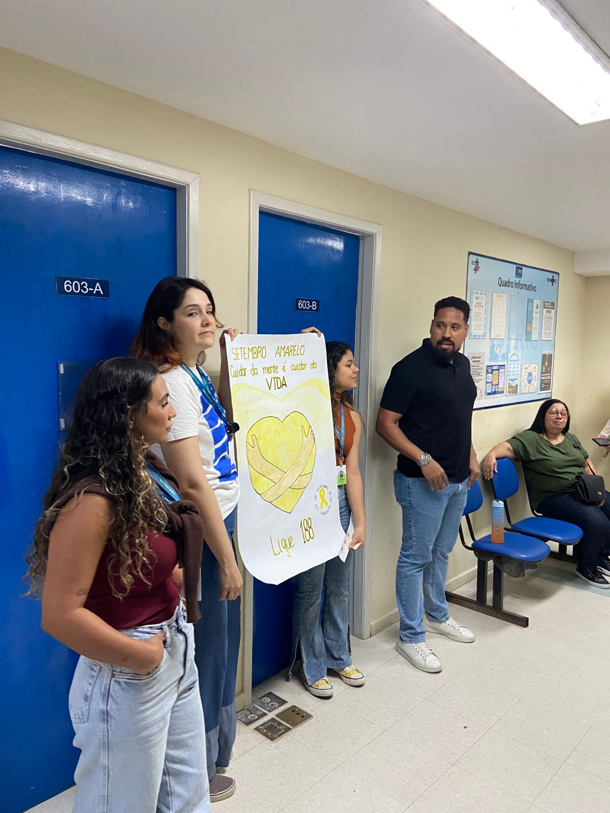 Sala de Espera Setembro Amarelo – Acadêmicos da Universidade Veiga de Almeida (UVA) – CF Rinaldo De Lamare