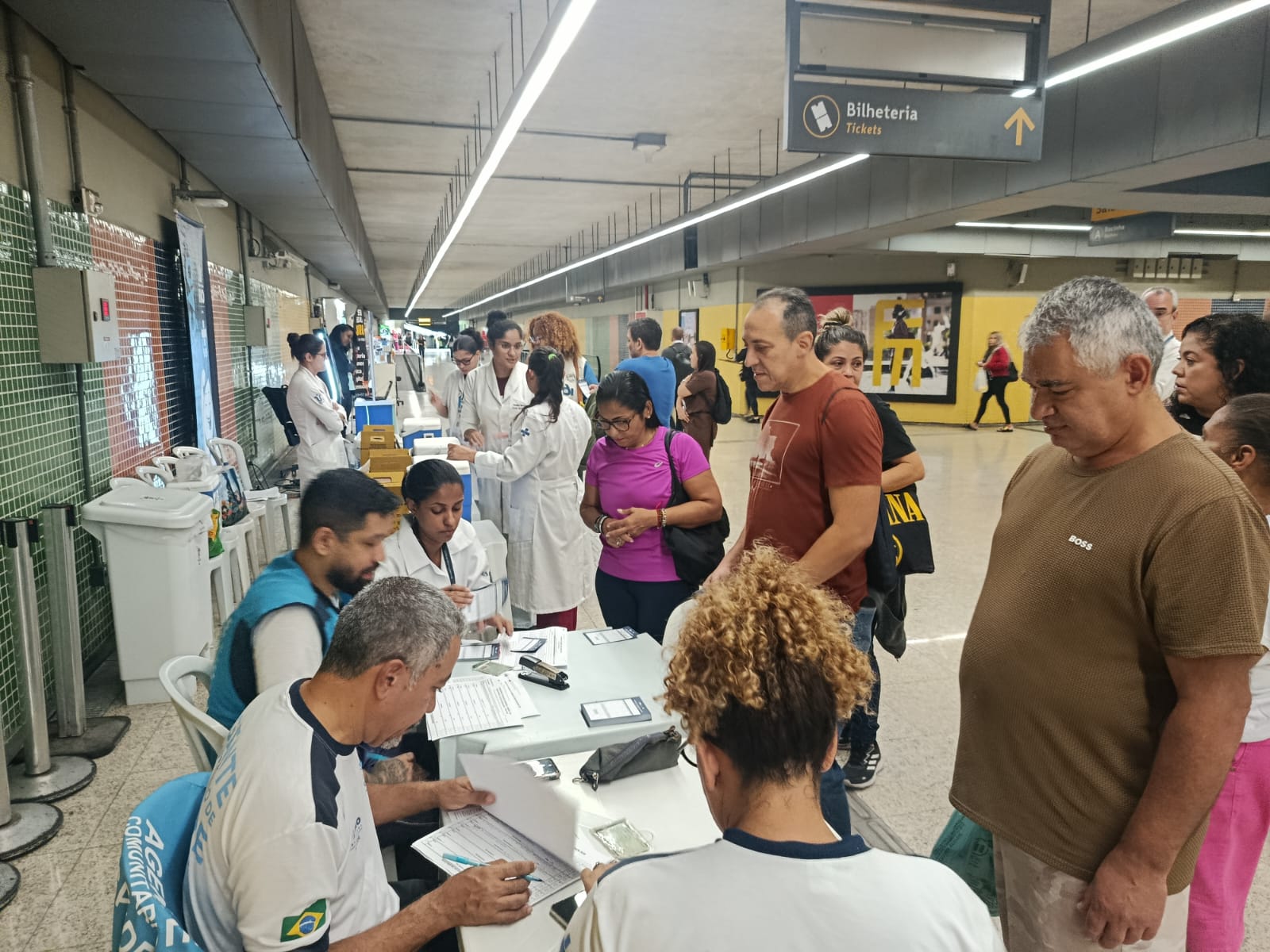 Ação de Vacinação no Metrô de São Conrado – CF Rinaldo de Lamare
