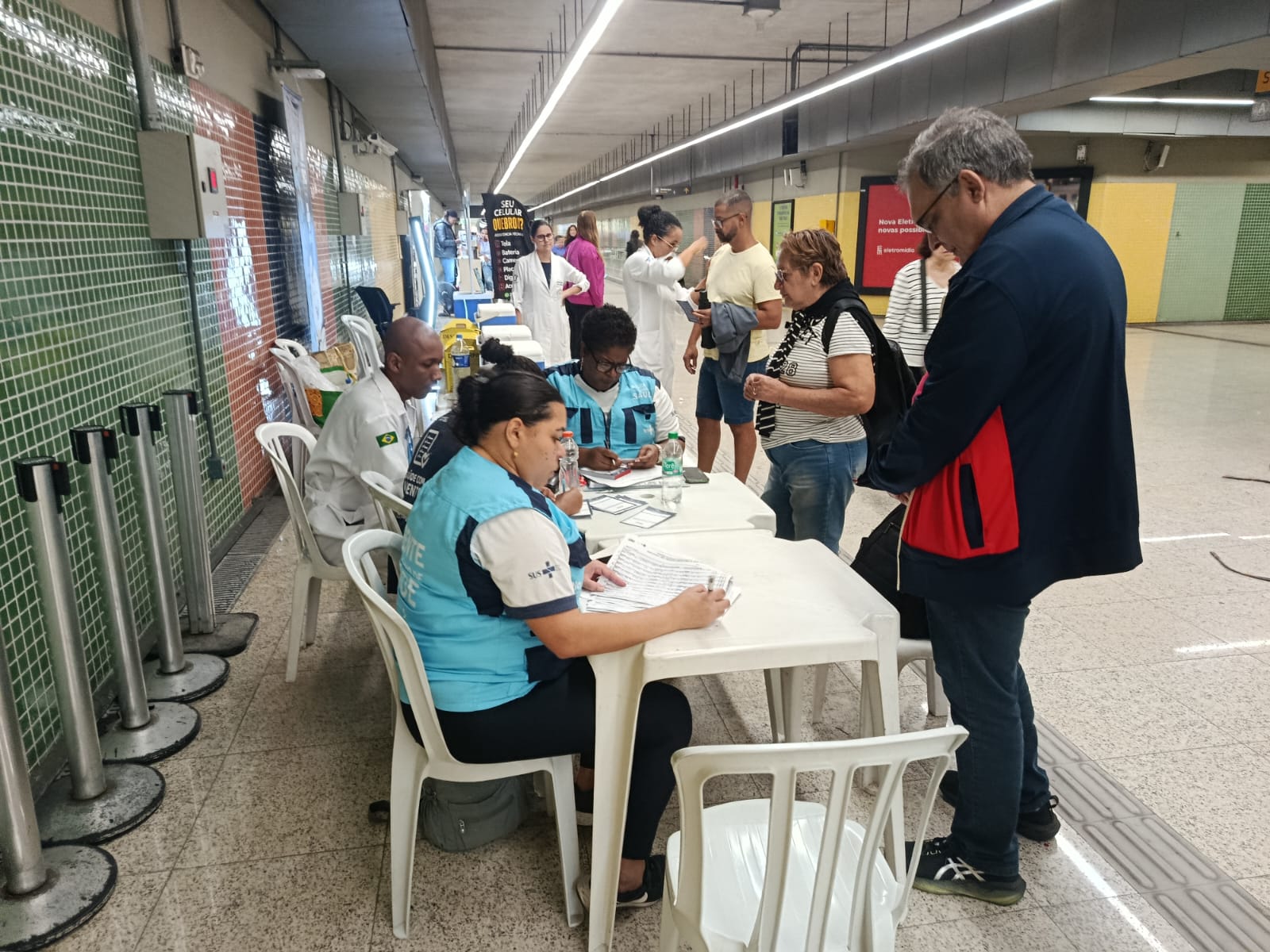 Ação de Vacinação no Metrô de São Conrado – CF Rinaldo de Lamare