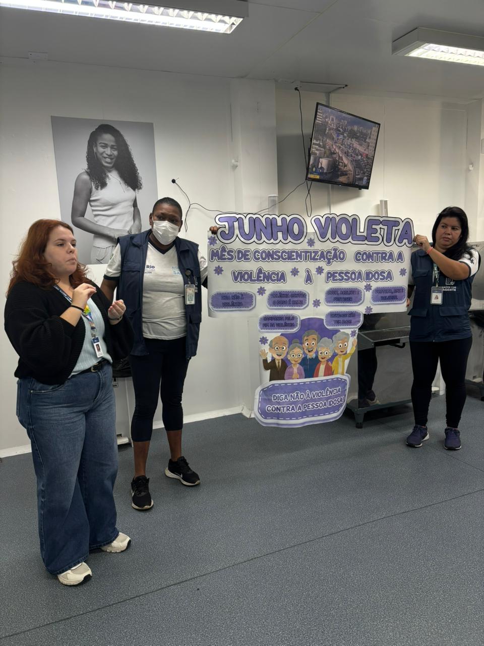 Sala de Espera sobre Junho Violeta – CF Maria do Socorro Silva e Souza